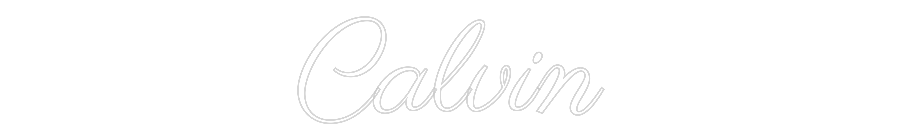 Custom Neon Text - Calvin