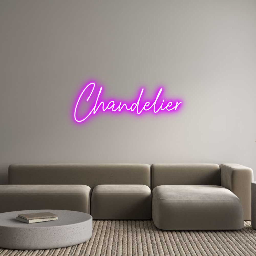 Custom Neon Text- Chandelier