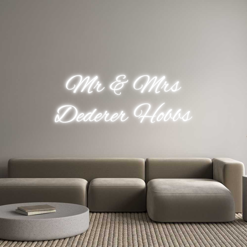 Custom Neon Text - Mr & Mrs
Ded...