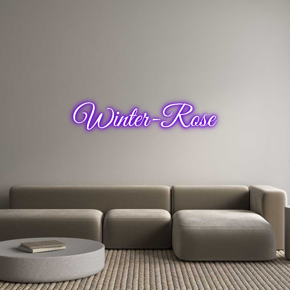 Custom Neon Text- Winter-Rose