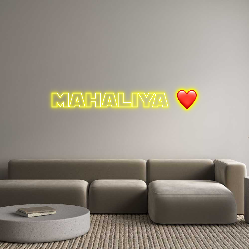 Custom Neon Text - MAHALIYA ❤️