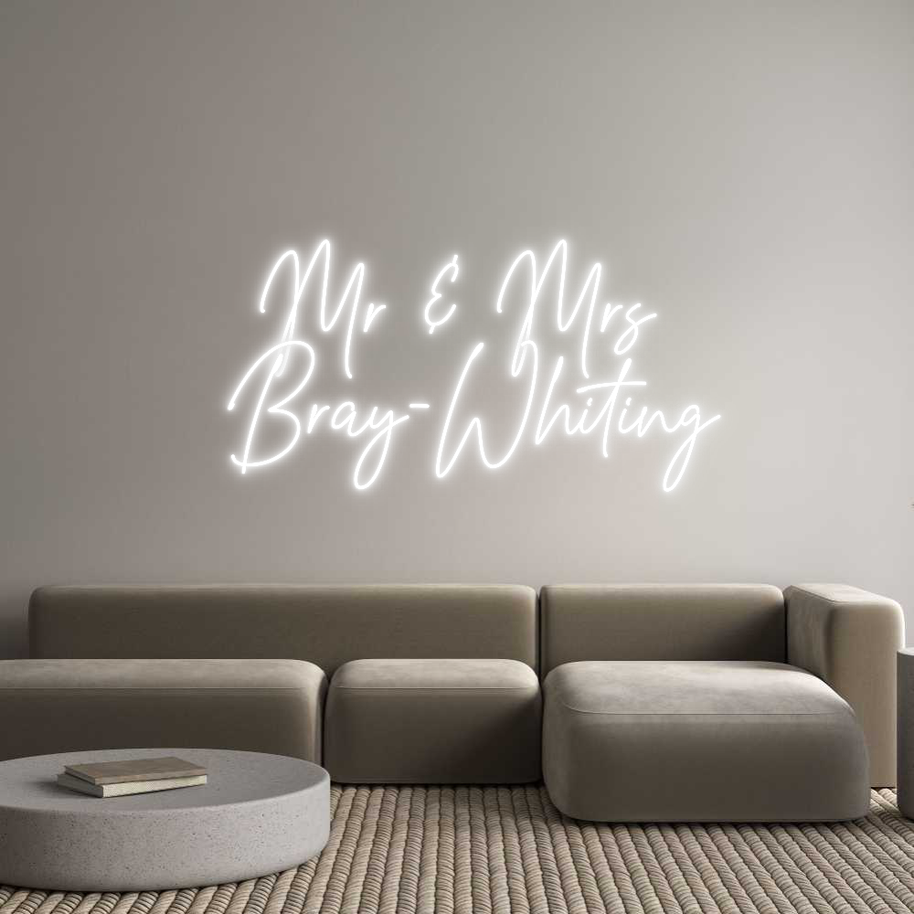Custom Neon Text - Mr & Mrs
 Br...