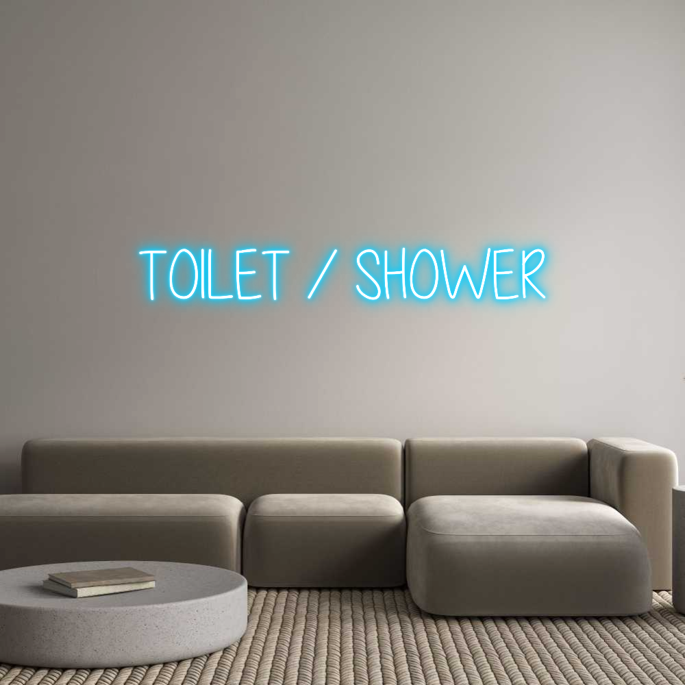 Custom Neon Text - TOILET / SHOWER