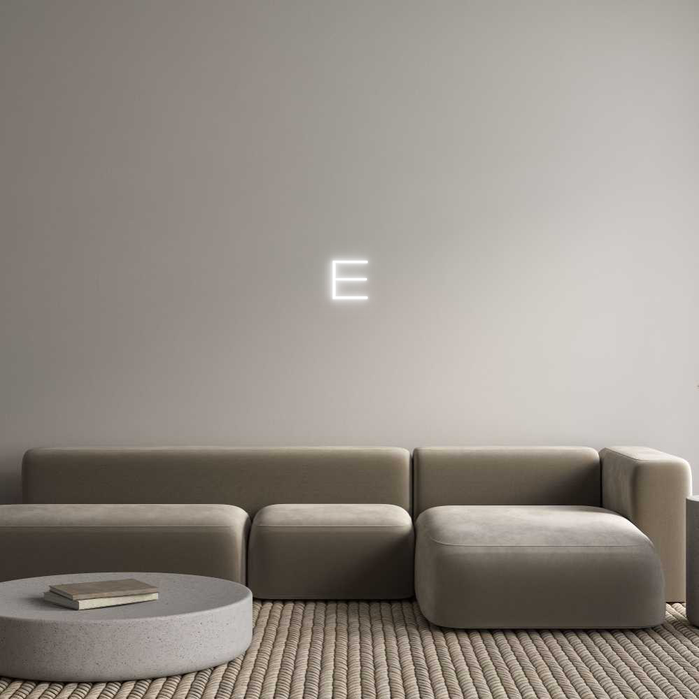Custom Neon Text - E
