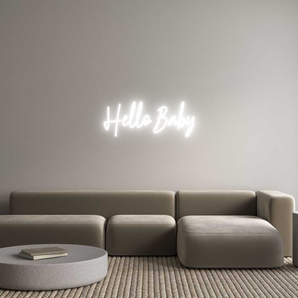 Custom Neon Text - Hello Baby