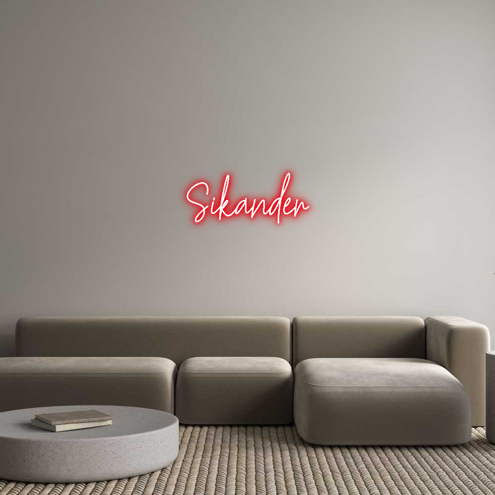 Custom Neon Text- Sikander