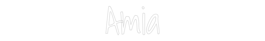 Custom Neon Text - Amia