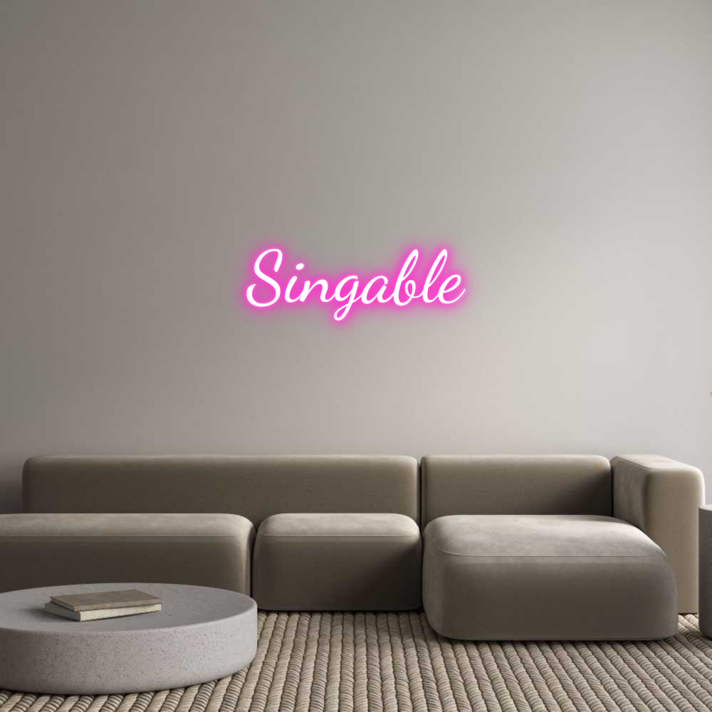 Custom Neon Text - Singable