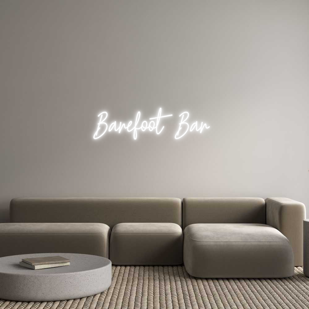 Custom Neon Text - Barefoot Bar