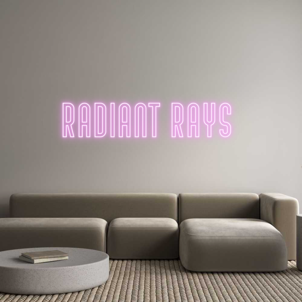 Custom Neon Text - Radiant Rays