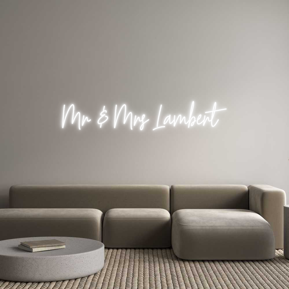 Custom Neon Text - Mr & Mrs Lamb...