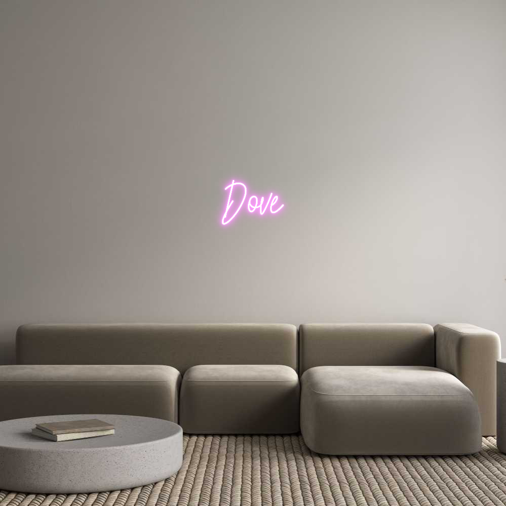 Custom Neon Text - Dove