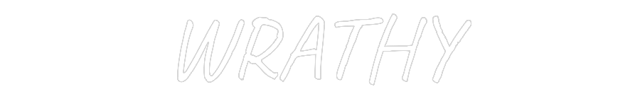 Custom Neon Text - WRATHY