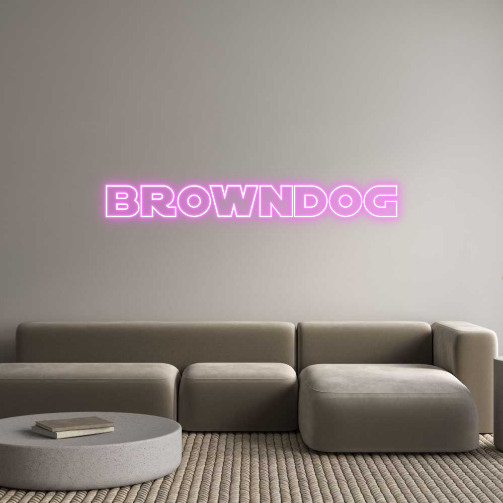 Custom Neon Text - Browndog
