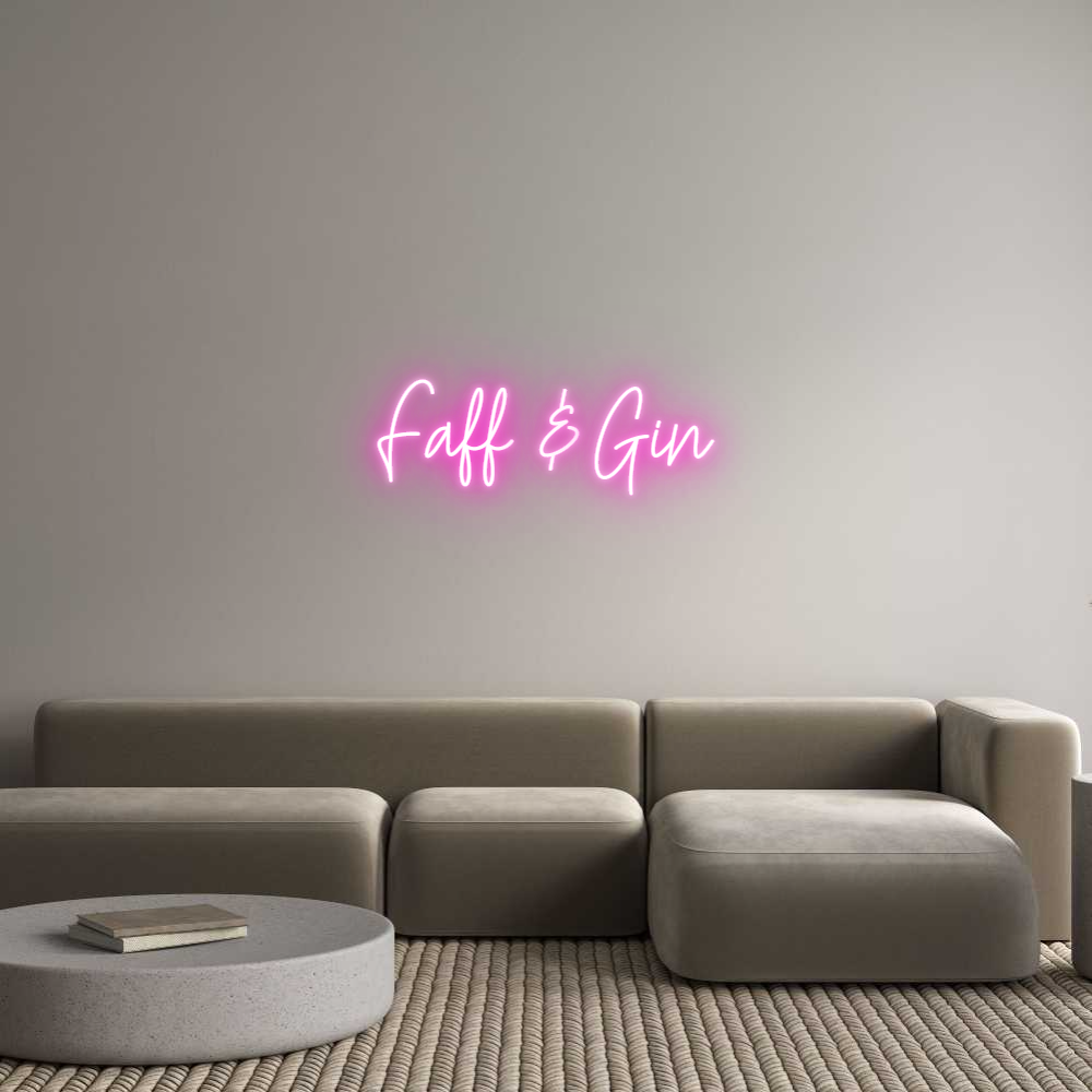 Custom Neon Text - Faff & Gin