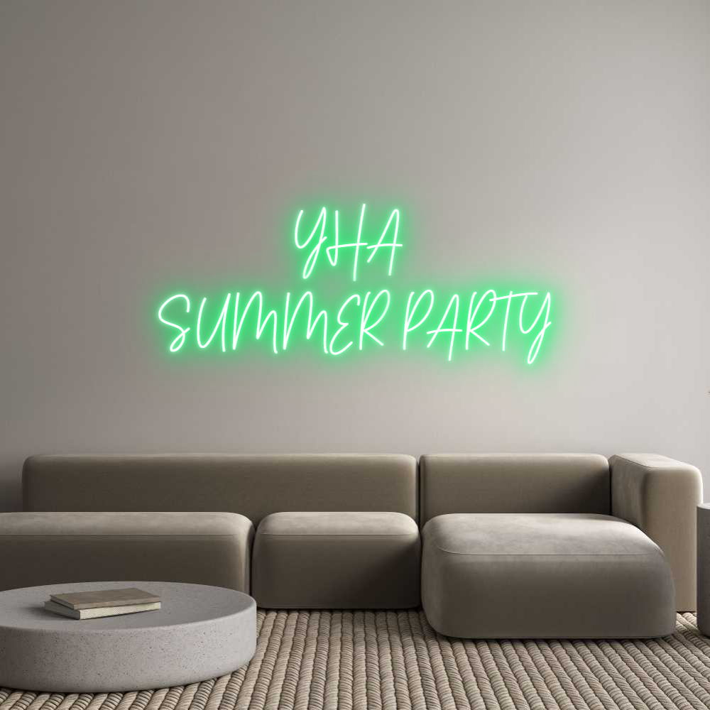 Custom Neon Text - YHA 
SUMMER ...