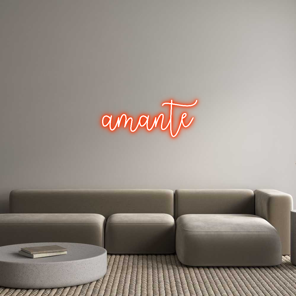 Custom Neon Text - amante