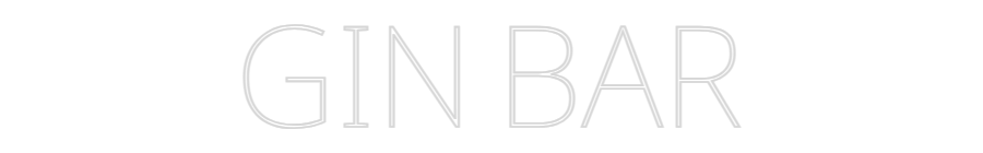 Custom Neon Text - GIN BAR