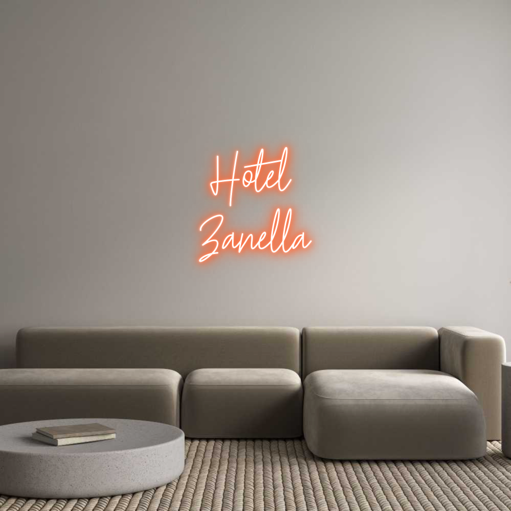 Custom Neon Text - Hotel 
Zanella