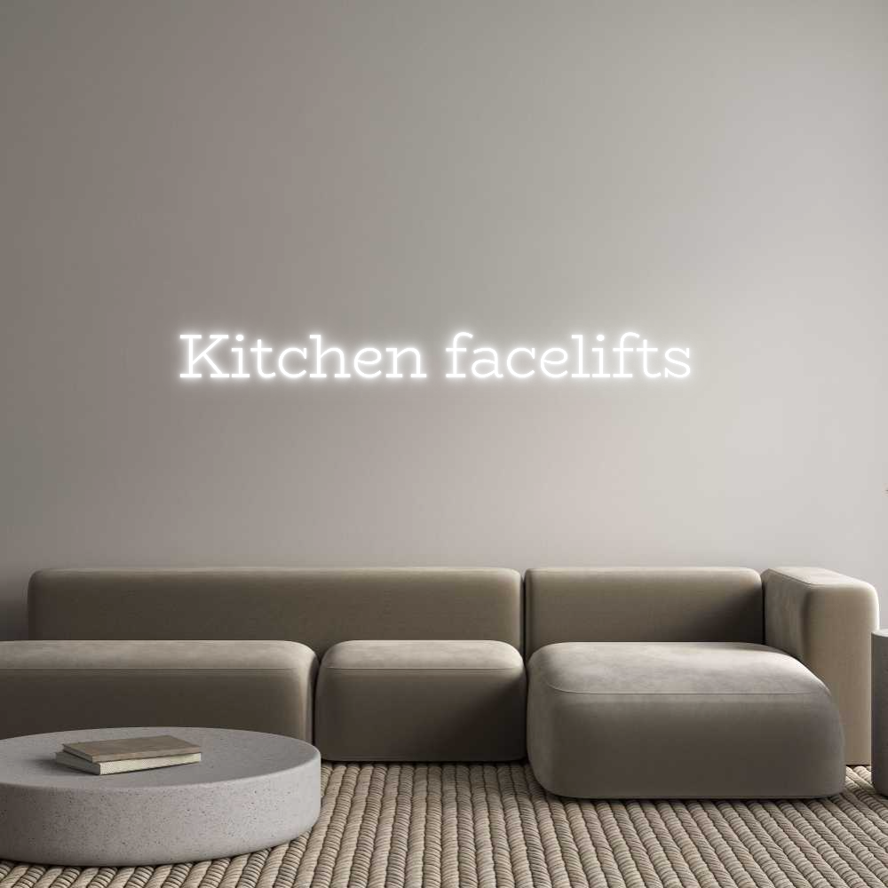 Custom Neon Text - Kitchen facel...
