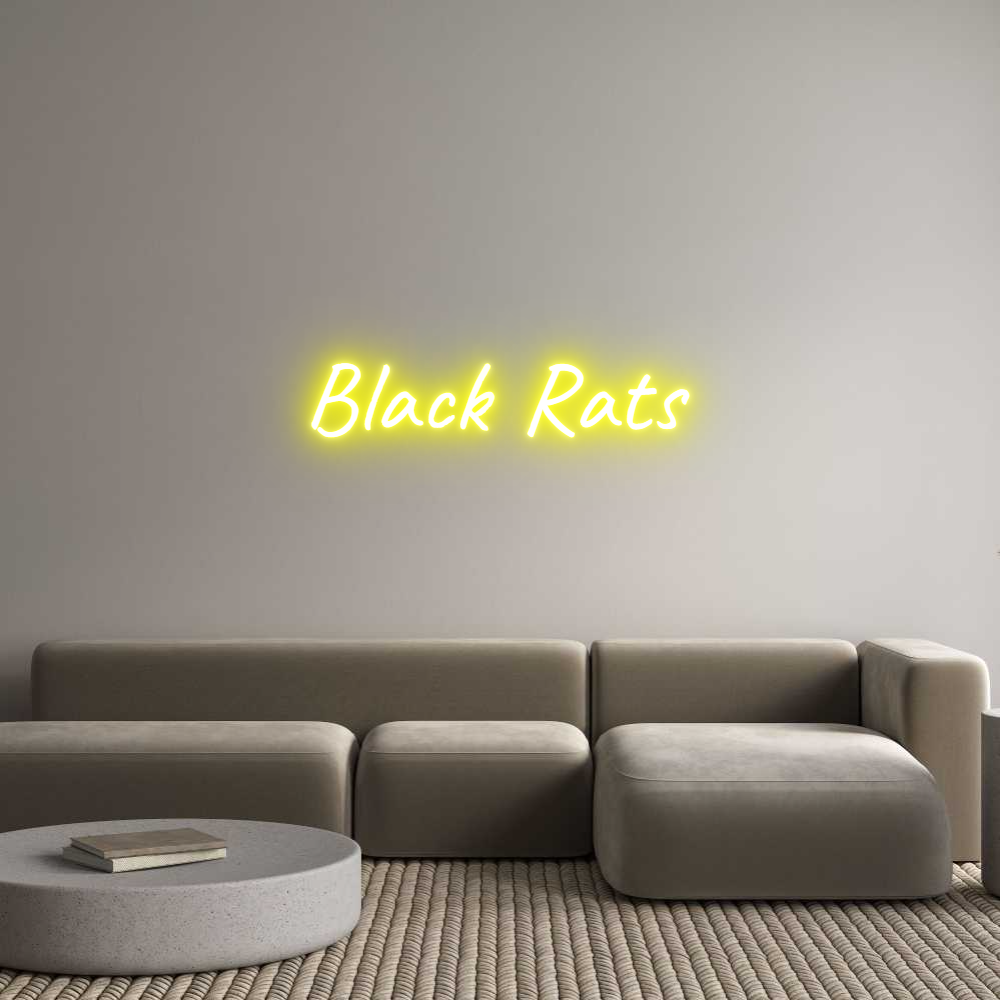 Custom Neon Text - Black Rats