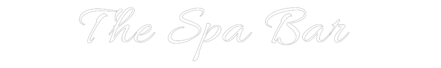 Custom Neon Text - The Spa Bar