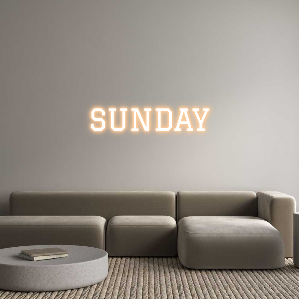 Custom Neon Text - SUNDAY