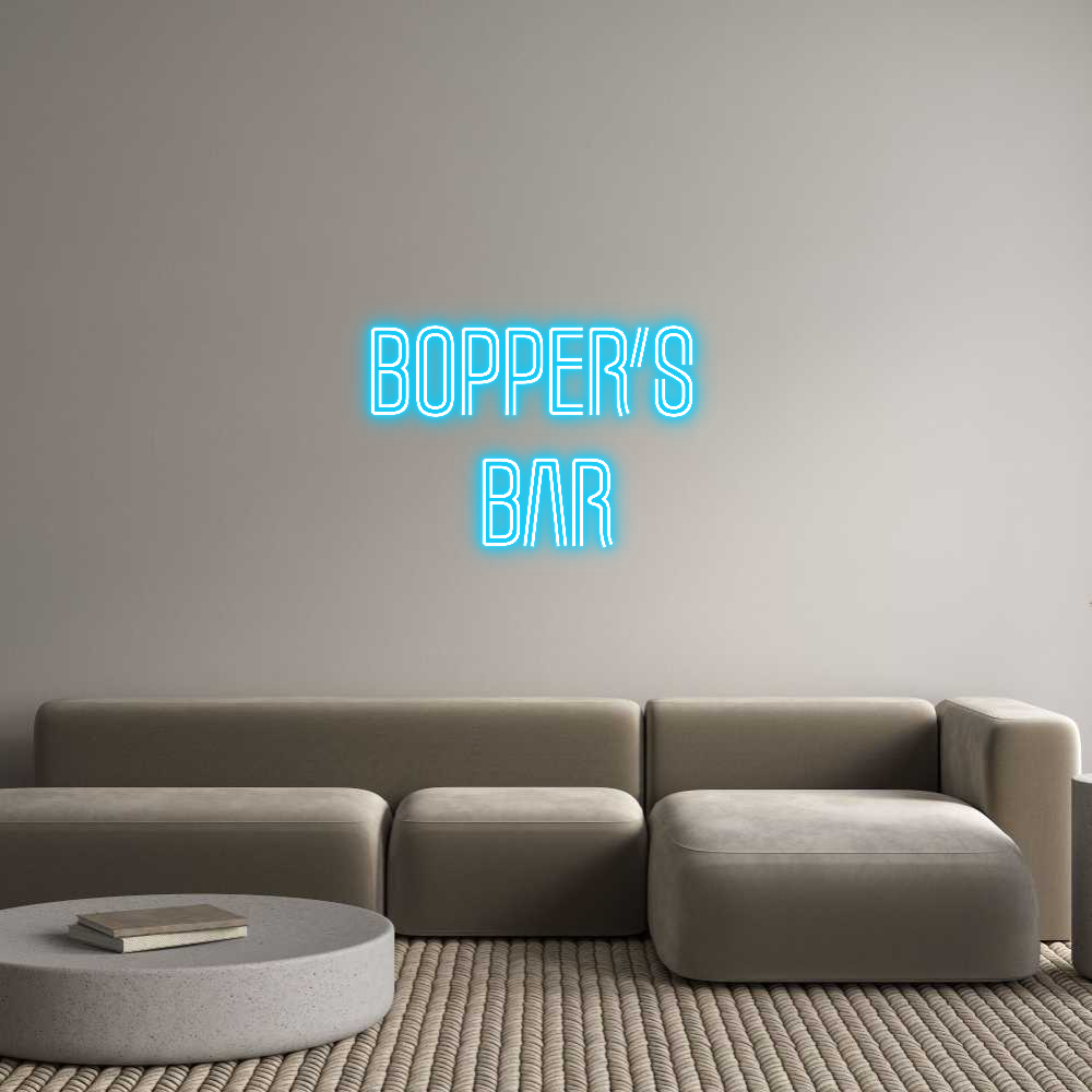 Custom Neon Text - Bopper’s 
Bar