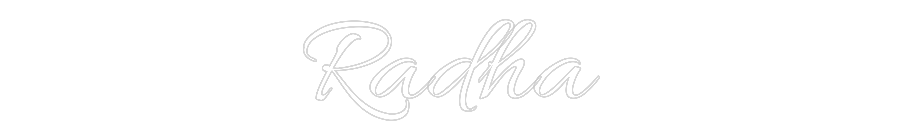 Custom Neon Text - Radha