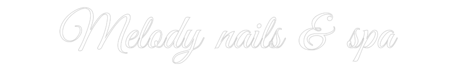 Custom Neon Text- Melody nails ...
