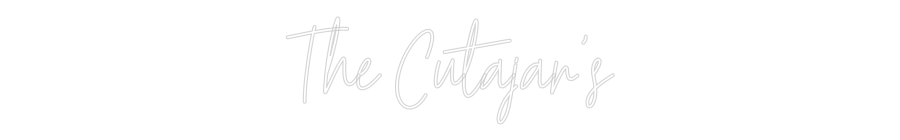 Custom Neon Text - The Cutajar's