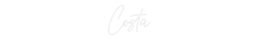 Custom Neon Text - Costa