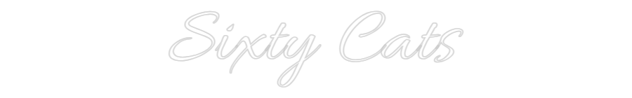 Custom Neon Text- Sixty Cats