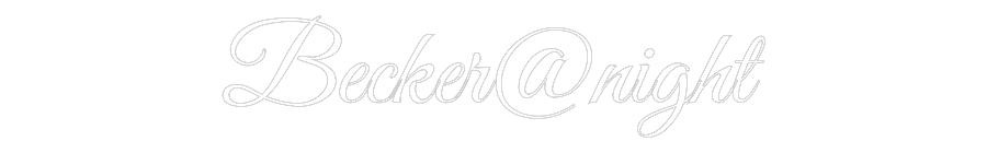 Custom Neon Text - Becker@night