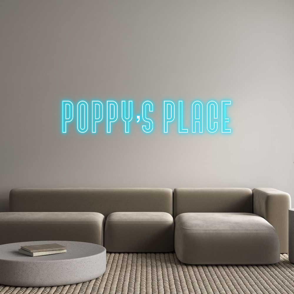 Custom Neon Text- Poppy’s Place