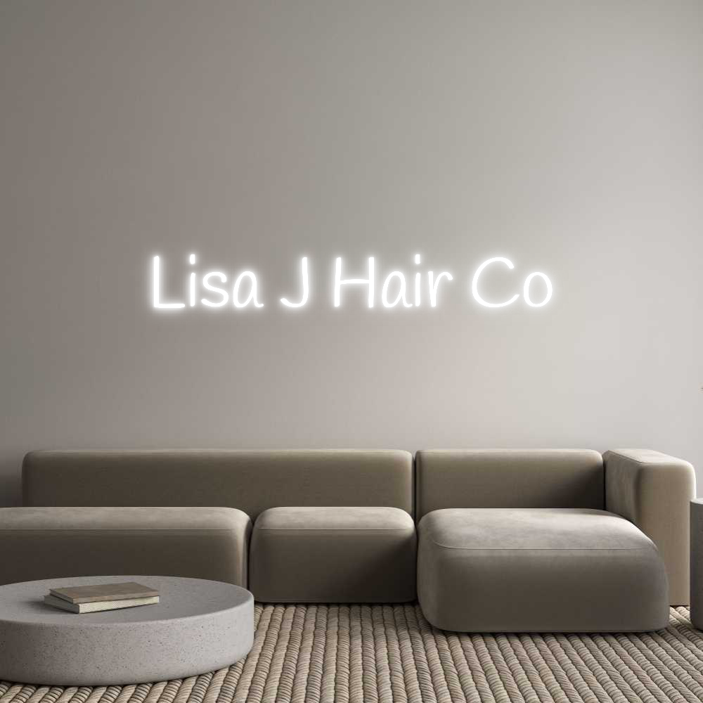 Custom Neon Text - Lisa J Hair Co