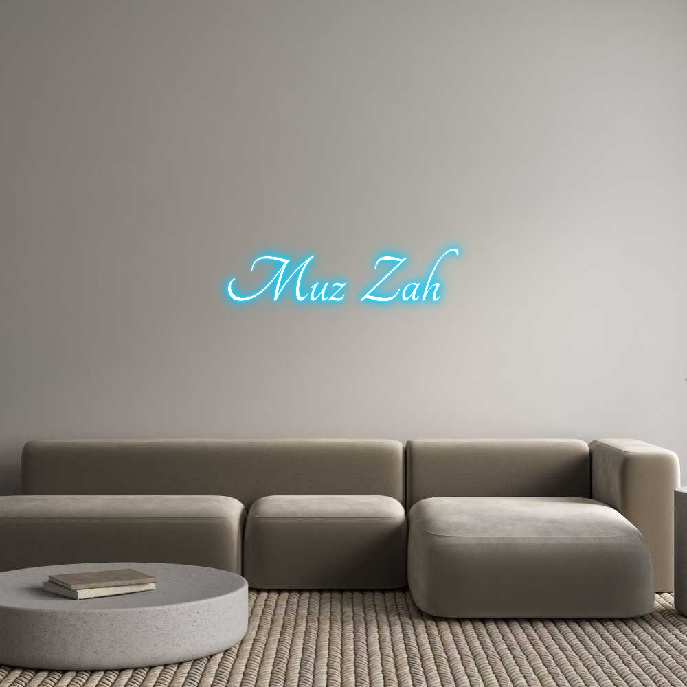 Custom Neon Text - Muz Zah