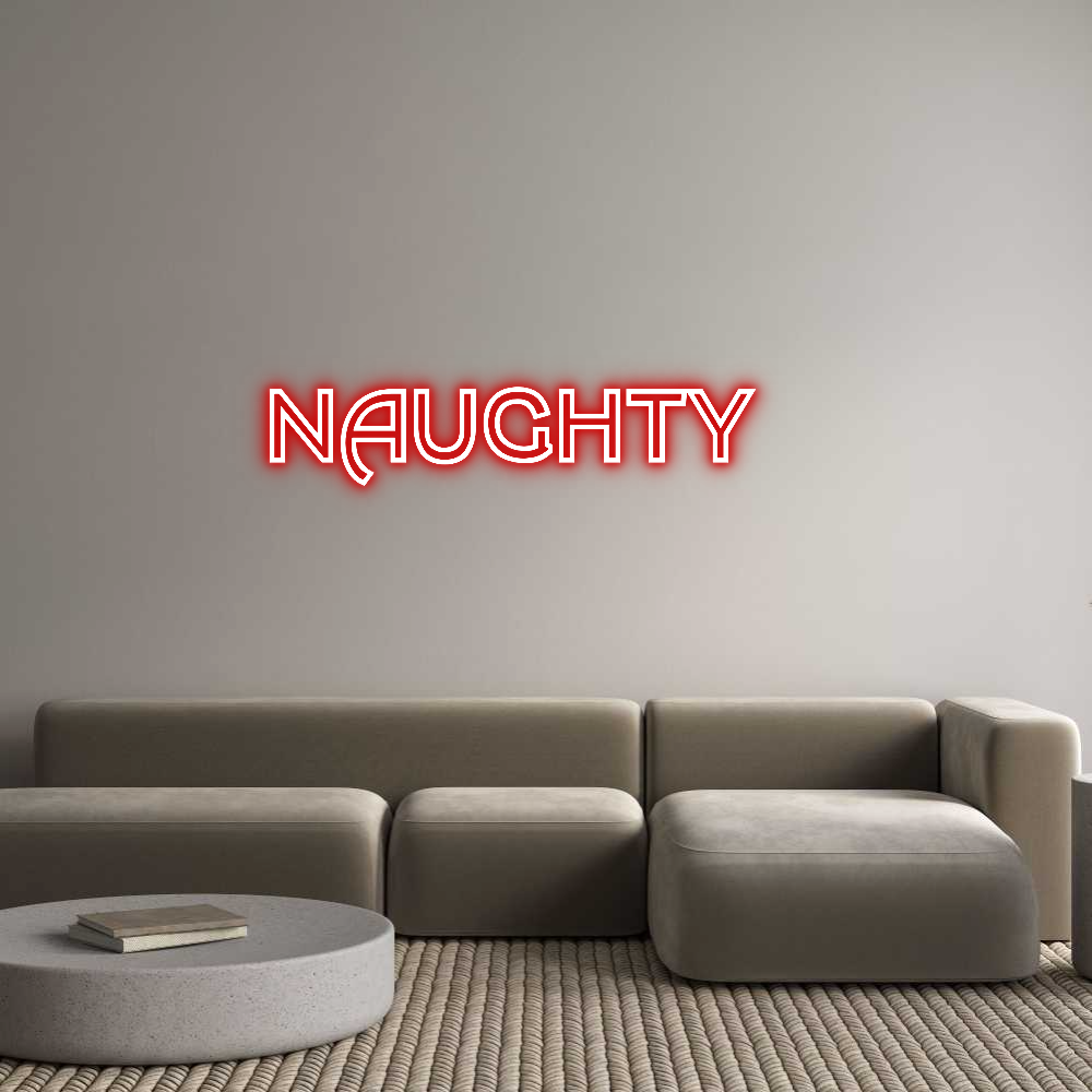 Custom Neon Text - NAUGHTY