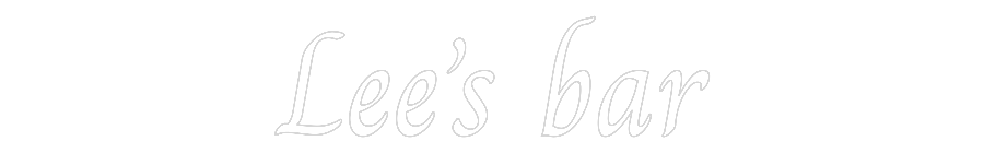 Custom Neon Text - Lee’s bar