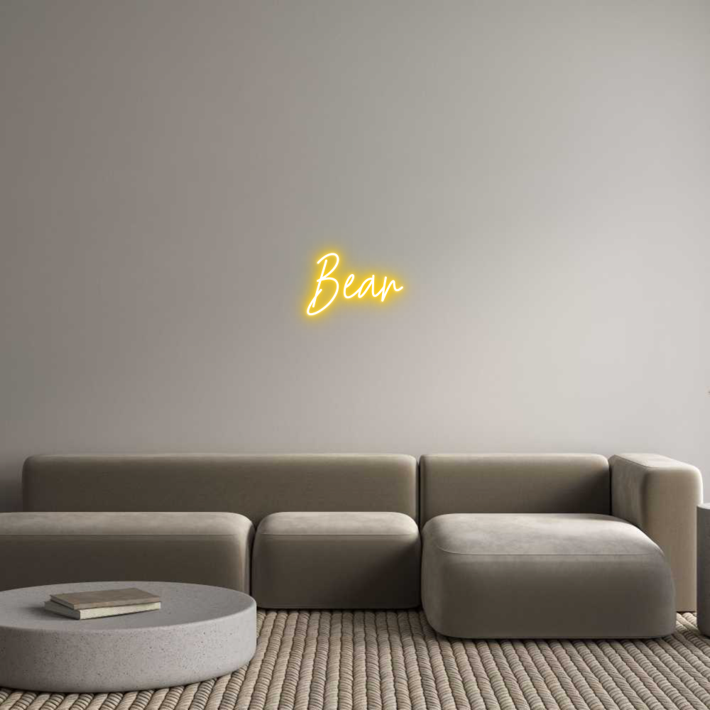 Custom Neon Text - Bear