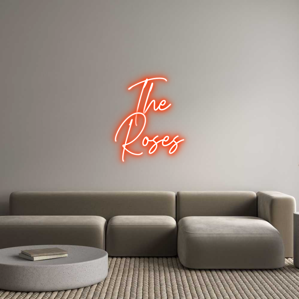 Custom Neon Text - The
Roses