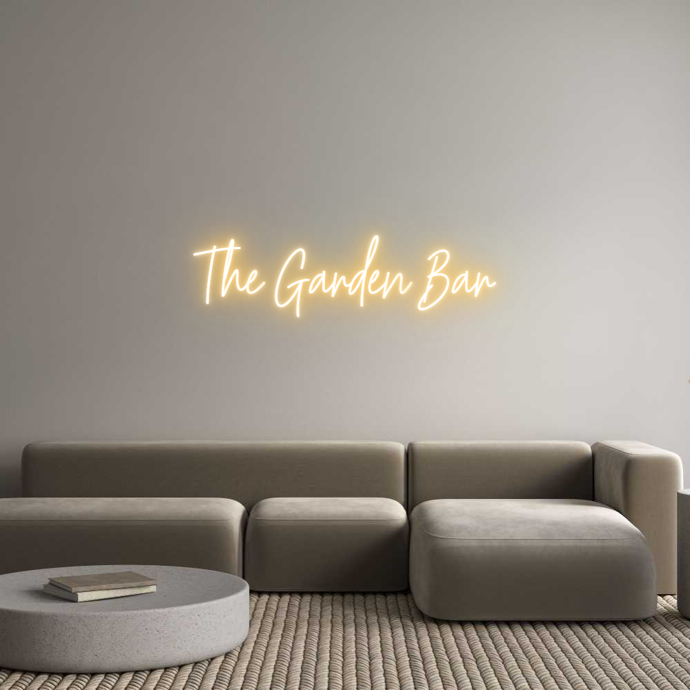 Custom Neon Text- The Garden Bar