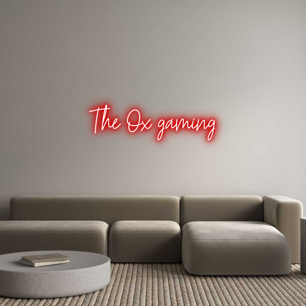 Custom Neon Text- The Ox gaming