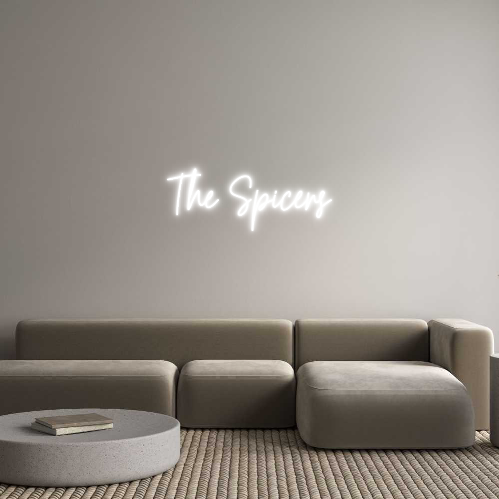 Custom Neon Text - The Spicers