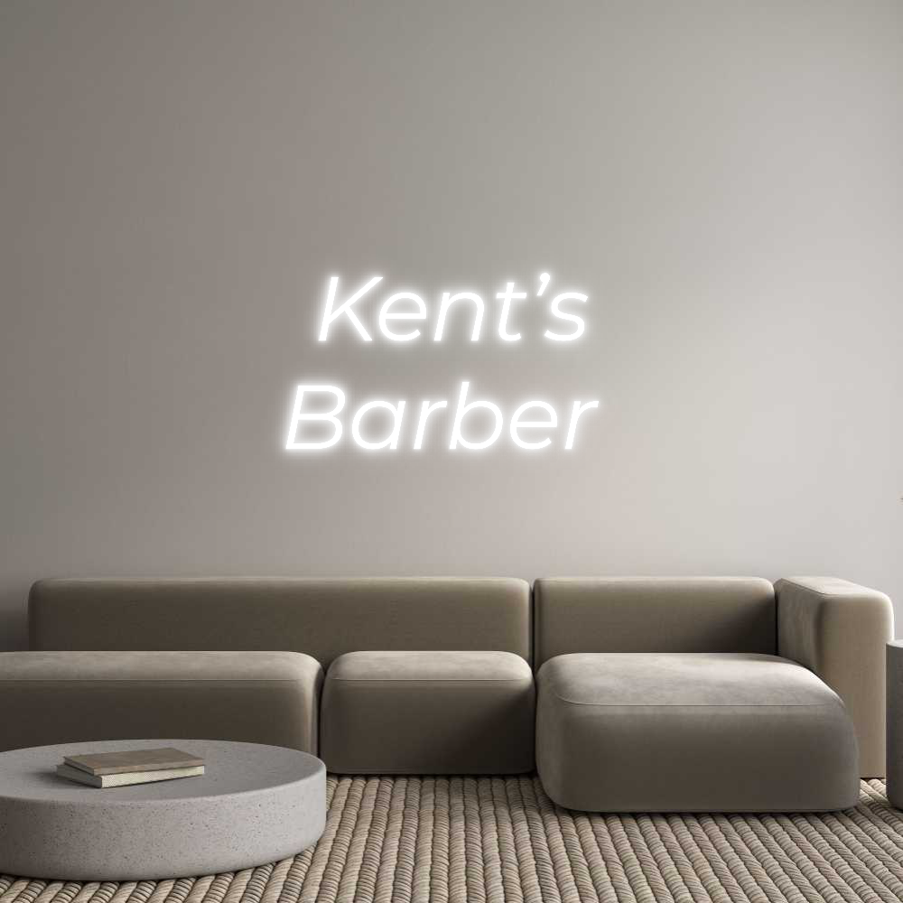 Custom Neon Text - Kent’s
Barber