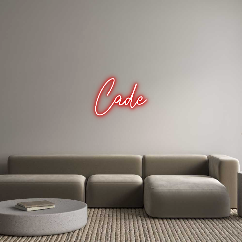 Custom Neon Text - Cade
