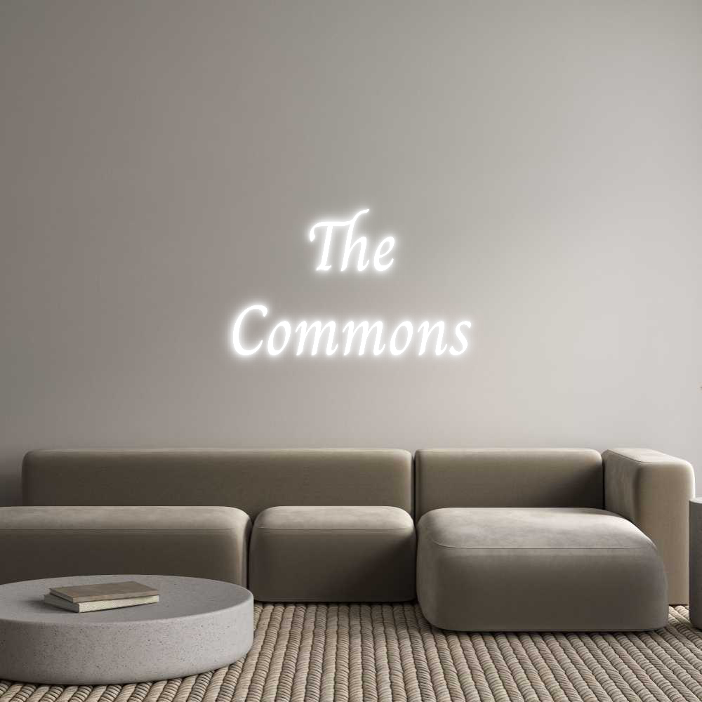 Custom Neon Text - The
Commons