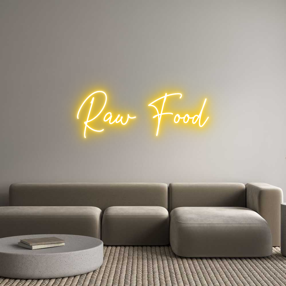 Custom Neon Text - Raw Food