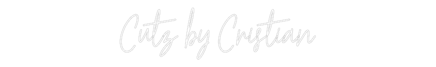 Custom Neon Text - Cutz by Crist...