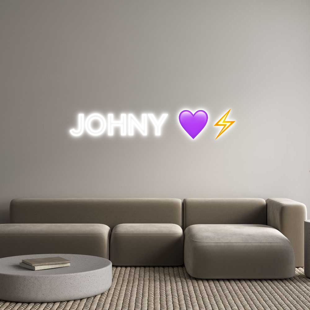 Custom Neon Text- JOHNY 💜⚡️